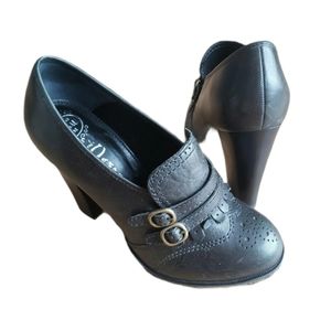 JEFFREY CAMPBELL Dark Green chunky 4 inch heels 38